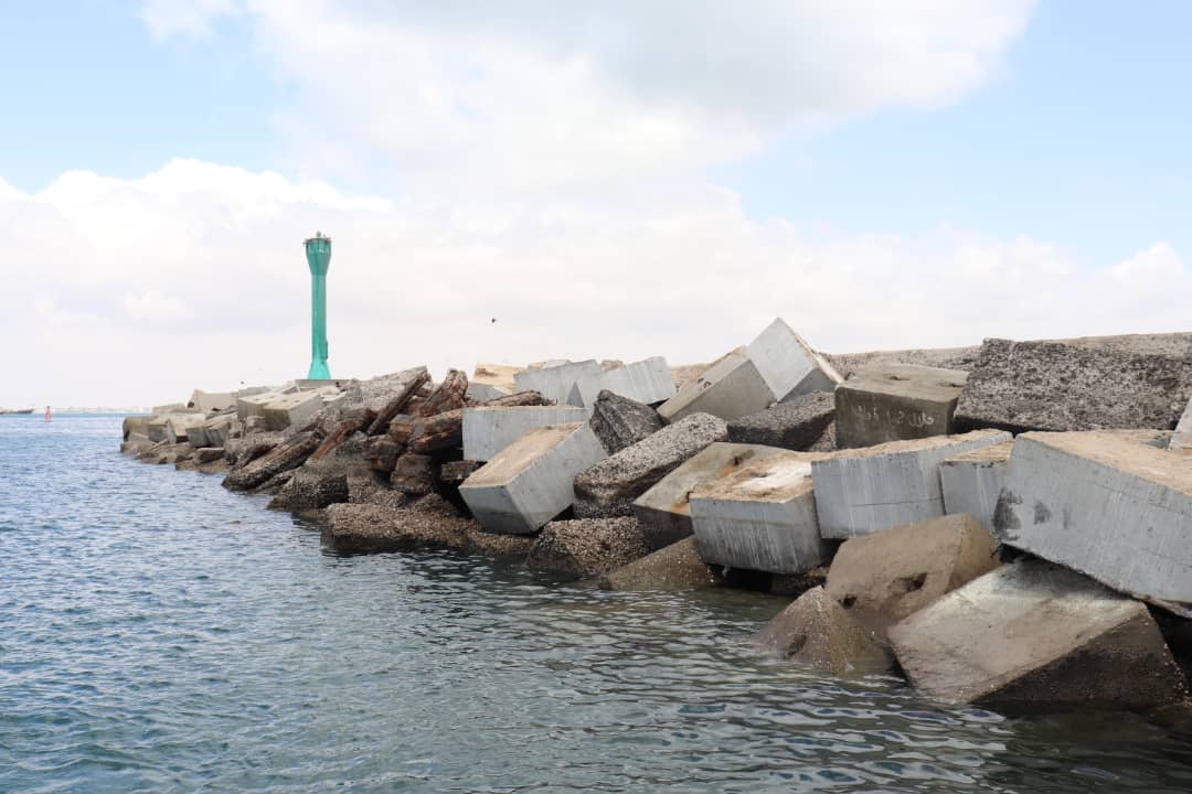 Completing the Maintenance of the Breakwater